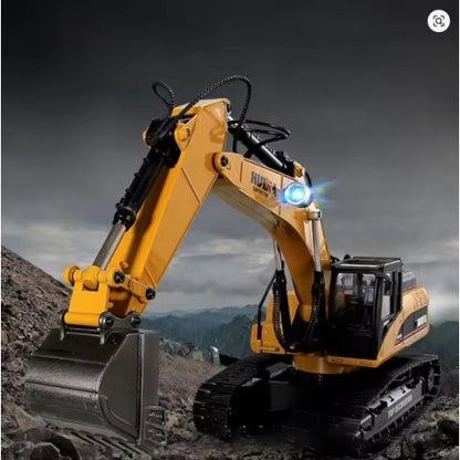 Huina 1580 23-Channel 1:14 Full-Scale Large Alloy Electric Excavator Digging Remote Control Engineering Vehicle Model