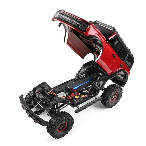 Wltoys 104020 RTR 1/10 2.4G 4WD RC Car Rock Crawler Off-Road Climbing Truck Full Proportional LED Light Vehicles Models Toys - Red Standard Version