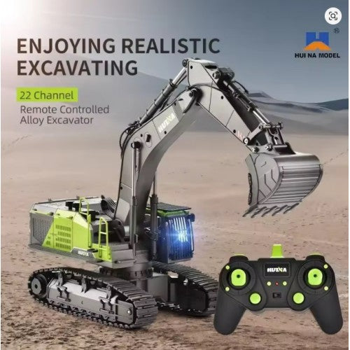 HUINA 1593 RC Excavator 1/14 Metal Alloy Engineering Crawler Tractor 2.4G Electric Remote Control Car Rc Vehicle Toys