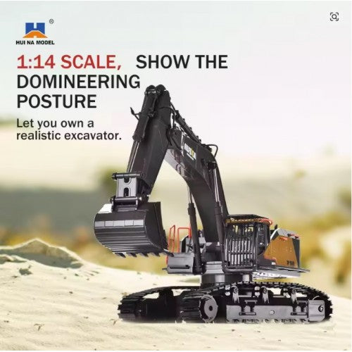 HUINA 1592 RC Excavator 1:14 Scale 22 Channels 2.4G Semi-Alloy Remote control Engineering Crawler