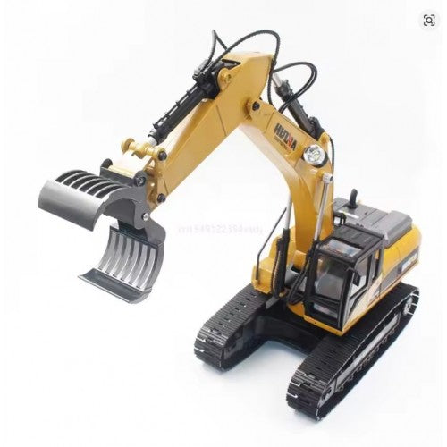 Huina 1580 23-Channel 1:14 Full-Scale Large Alloy Electric Excavator Digging Remote Control Engineering Vehicle Model