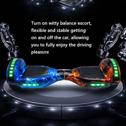 6.5 Inch Fast and Agile Hoverboard | Responsive Control and Robust Motor Power | LED LIghts Up Wheels | Bluetooth Speaker | Multi Colour| 120 kg capacity.