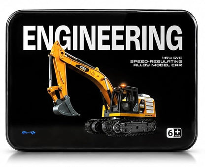 Premium Heavy Duty Engineering RC Excavator | 1:64 Scale Alloy Vehicle| mini excavator