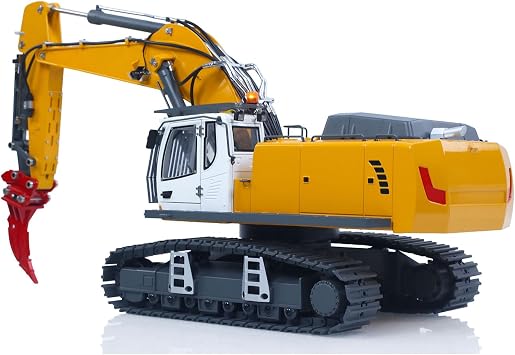 KABOLITE 1/18 K962 100S Remote Control Hydraulic Excavator RC Digger Electric Claw Ripper Hammer Construction Car Machine Model for Ages 14+