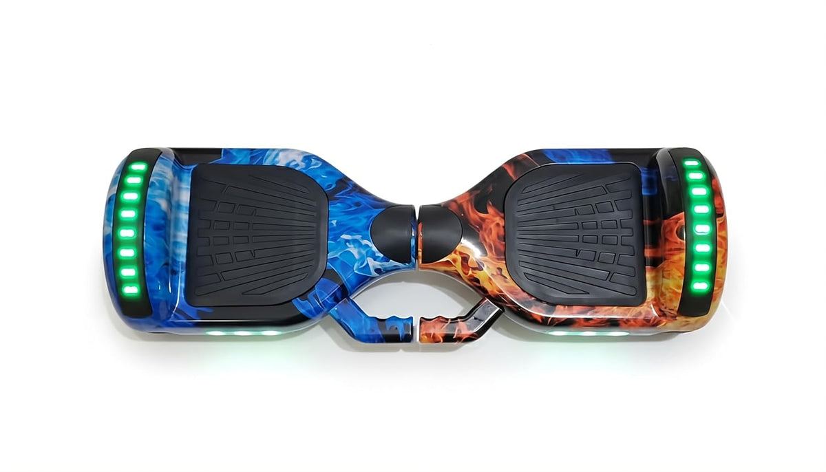6.5 Inch Fast and Agile Hoverboard | Responsive Control and Robust Motor Power | LED LIghts Up Wheels | Bluetooth Speaker | Multi Colour| 120 kg capacity.
