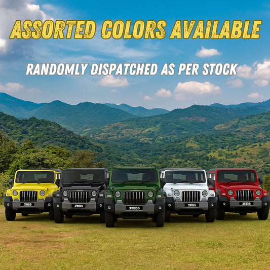 1:32 Scale DieCast Metal Toy Car Pull Back Action Openable Doors 4x4 Thar/Jeep Premium Car Toy Light Music for Kids Realistic Miniature Model Best Gift 2+yrs Girls Boys Random Colors