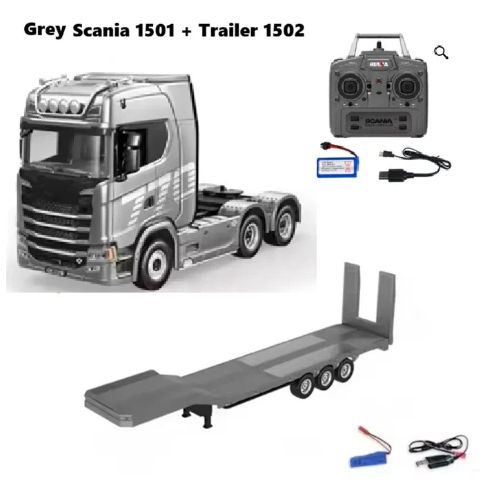 HUINA 1501 770S RC Truck with 1502 Trailer 1/18 19CH Transport Truck RTR | India